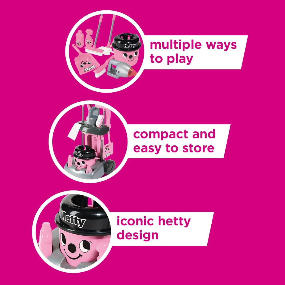 Casdon Hetty Kids Deluxe Cleaning Trolley Play Set (675) 59X30.5X29Cm image number 5