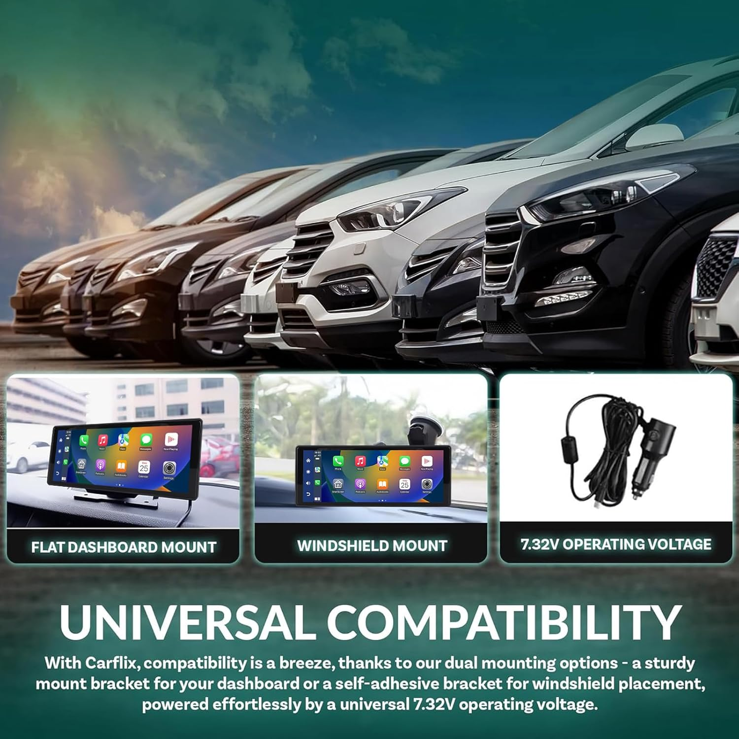 10.26In Touch Screen Carplay Android Auto Car Stereo, Car Play Navigation Voice Control Multimedia Player with Backup Camera, Mirror Link for Ios Android, Handsfree Call Music image number 3