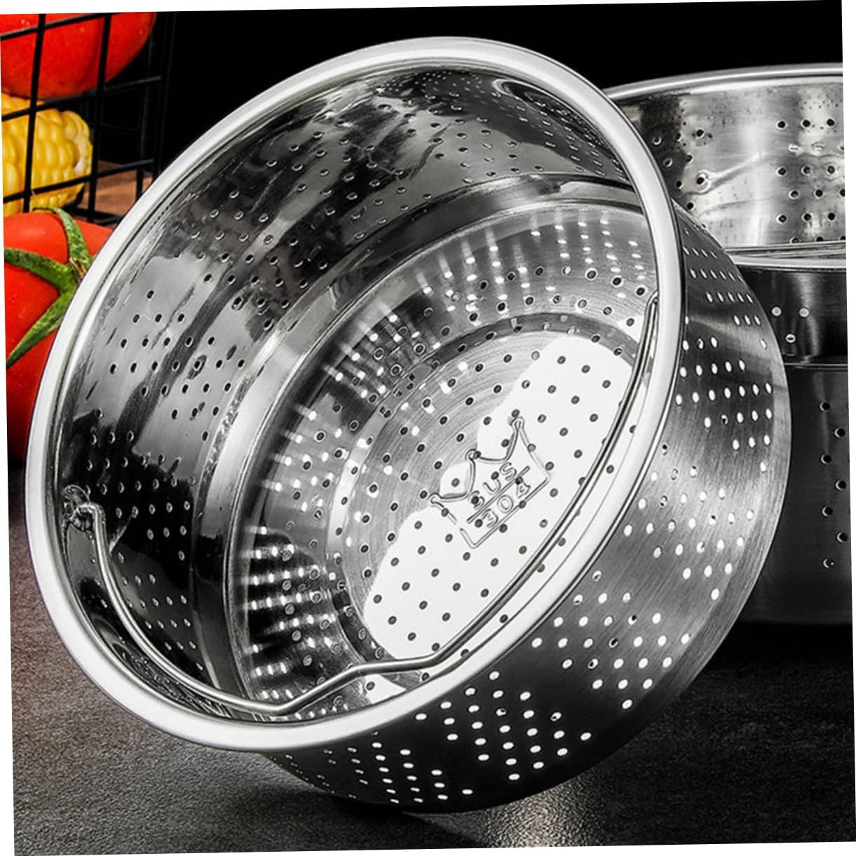 KICHOUSE Stainless Steel Steamer Basket for Rice Cooker Food Steamer Insert for Cooking Vegetables Dumplings and Seafood Steaming Basket for Healthy Meal Preparation image number 2