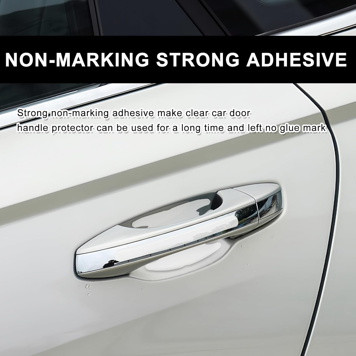 8Pcs Waterproof Car Door Handle and Rear View Mirror Scratch Protector Sticker, Transparency Anti-Scratches Cup Protector image number 5