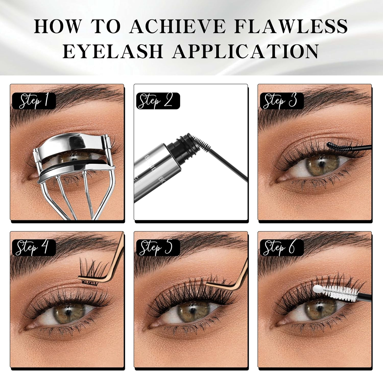 VEYESBEAUTY Lash Bond and Seal Waterproof 2 in 1 Cluster Lash Glue for Eyelash Extensions Long Lasting Strong Hold Individual Eyelash Glue for DIY Lash Extensions Self Use at Home 7Ml+7Ml