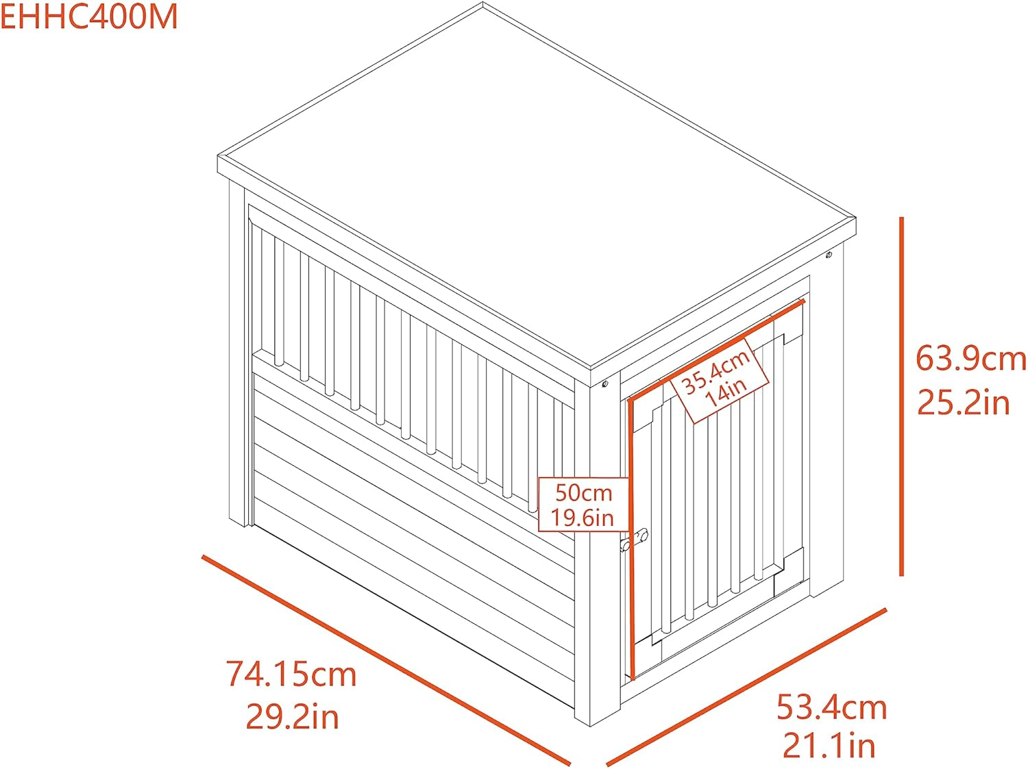 New Age Pet Ecoflex Pet Crate/End Table, Medium, Antique White image number 3