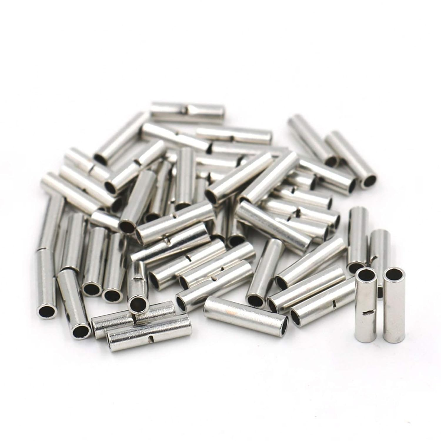50Pcs 10-12/14-16/18-22 AWG Uninsulated Butt Crimp Connectors Terminal