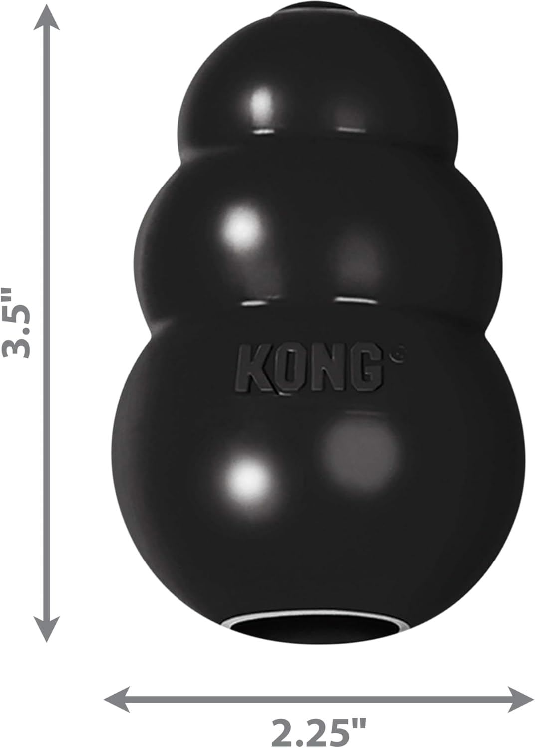 KONG - Extreme Dog Toy - Toughest Natural Rubber, Black - Fun to Chew, Chase and Fetch - for Medium Dogs image number 5