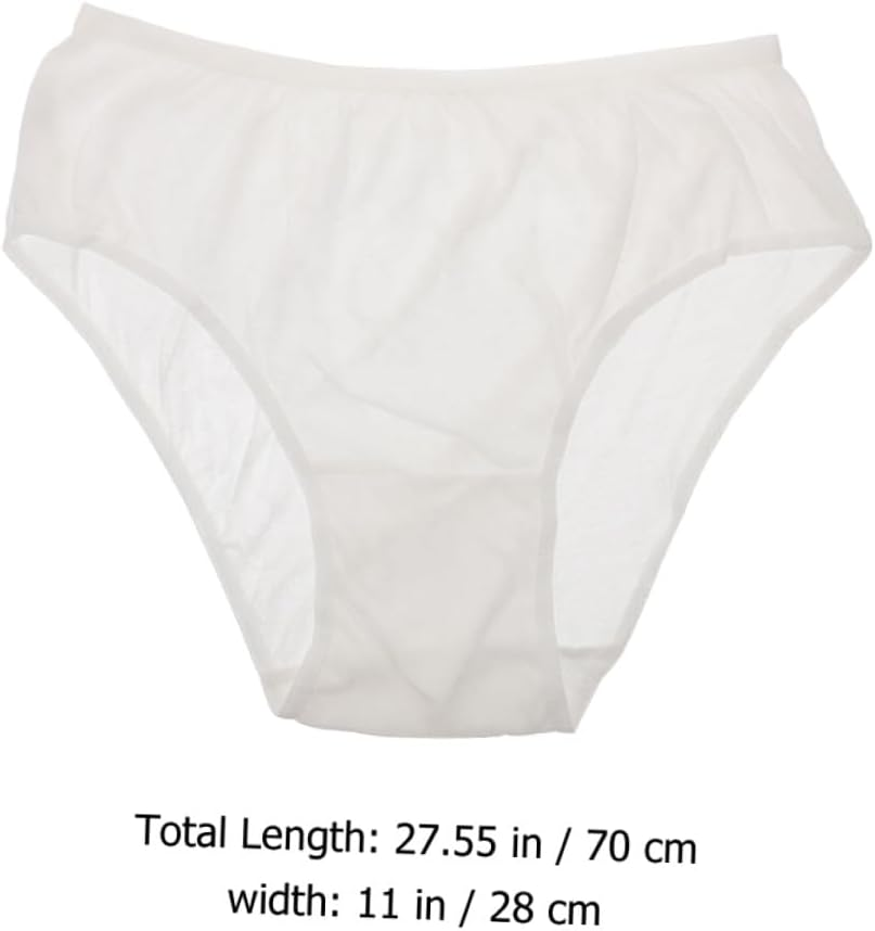 KICHOUSE 5Pcs Disposable Cotton Maternity Briefs Portable Lightweight Elastic Postpartum Panties for Women Travel Use No Washing Required image number 5