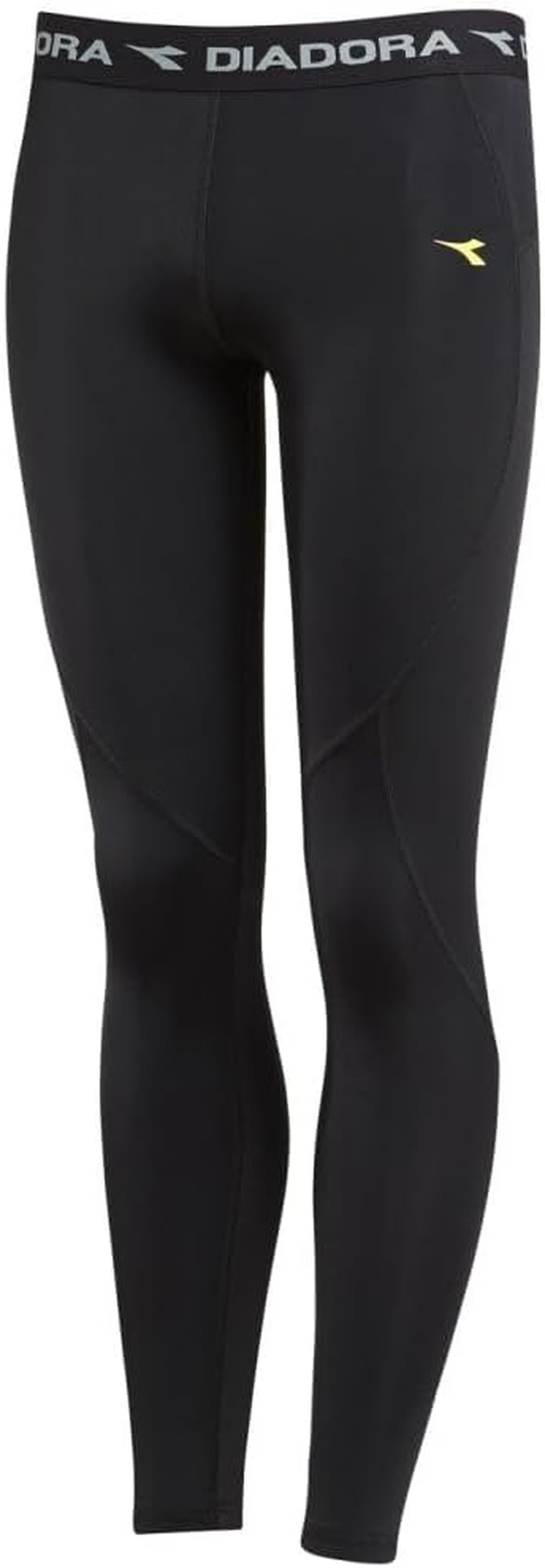 Diadora Compression Long Thermal Running Tights for Junior Boys, Black, Size 14