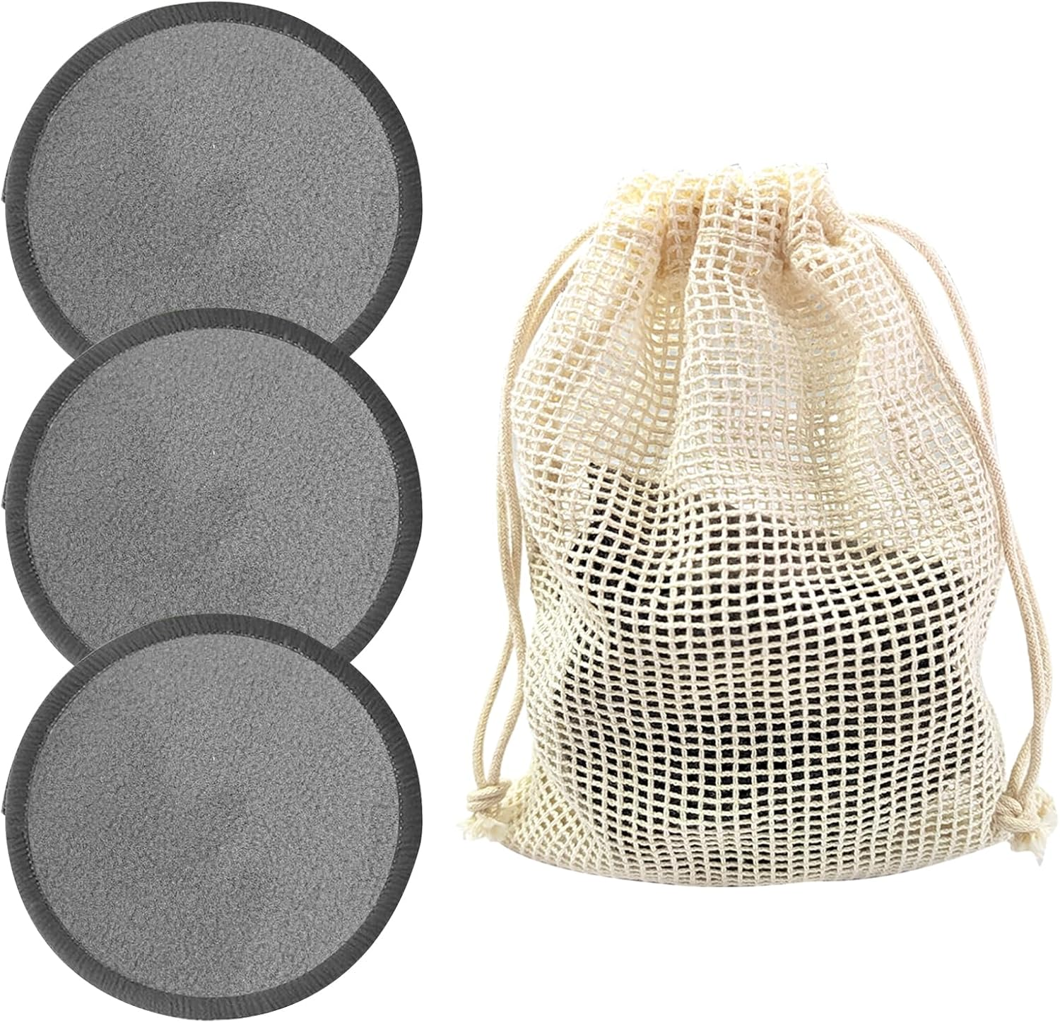 Pack of 17 Washable Make-Up Pads for Facial Cleansing Skin Care