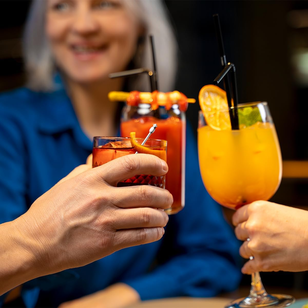 BEZANU Drink Sticks, 10 PCS Metal Cocktail Picks for Appetizers, Fruits, Snacks (11Cm/4.33In) image number 4