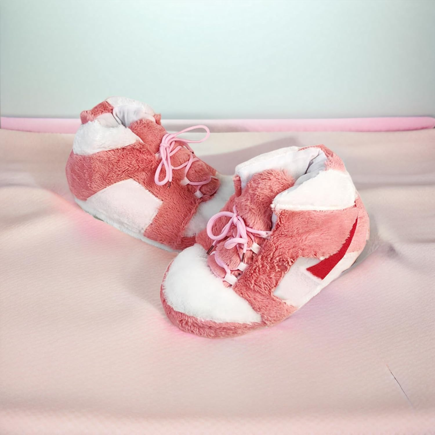 MOLERFO Sneaker Slippers Non Slip Sole Indoor House Plush Slippers Unisex Indoor Floor Cotton Shoes - Grey-Da image number 3