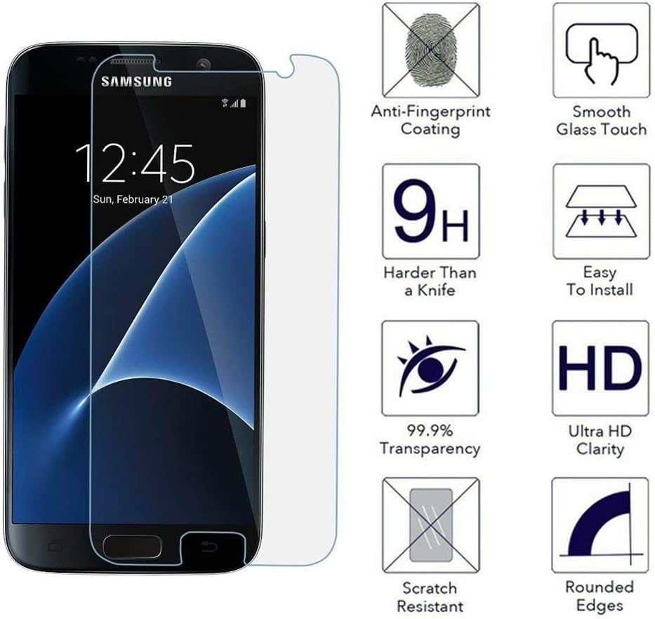 Samsung Galaxy S7 Screen Protector Glass, 2 Pack Premium Tempered Glass Film Screen Protector for Samsung Galaxy S7 image number 1