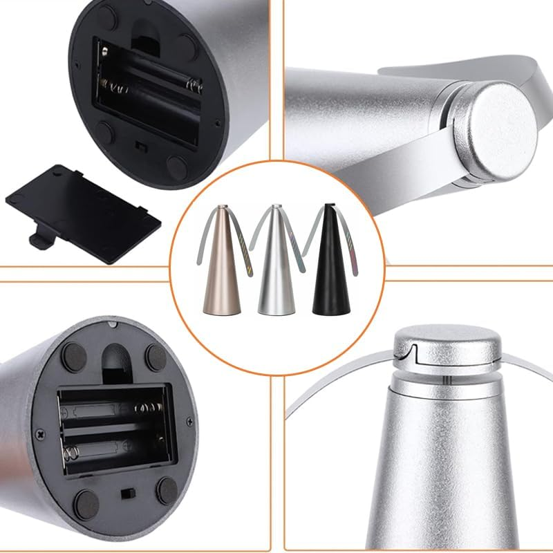 1Pc（Black） Automatic Fly Trap Repellent Fan Keep Flies Bugs Away from Your Food #T - Gold image number 2