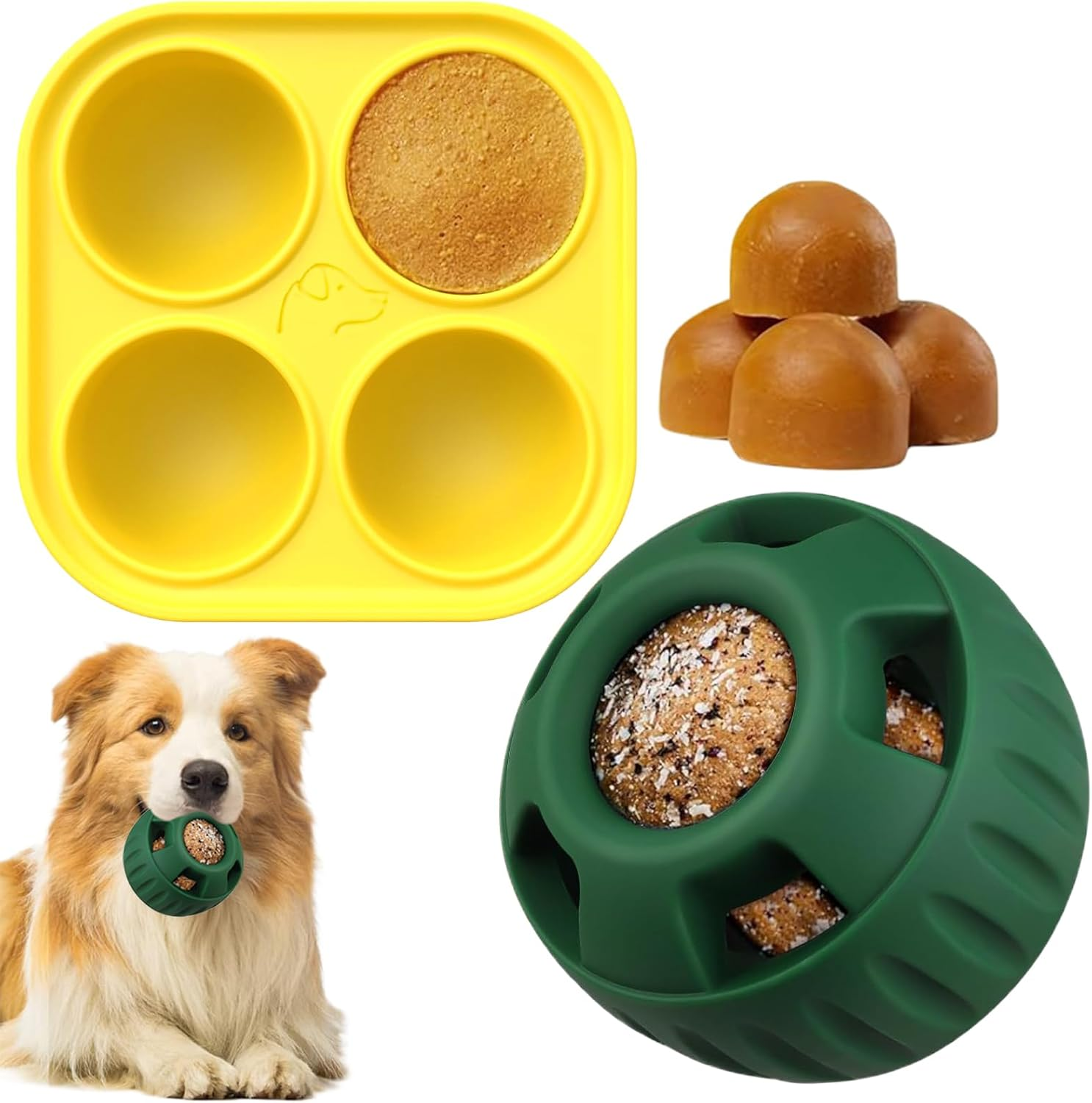 Lick Ball Dog, Food Ball for Dogs, Dog Toy with 1 Tray, Lick Ball for Dogs, Reusable Interactive Dog Chew Toy, Toy for Dogs, Easy to Clean, Distract Your Puppies image number 4