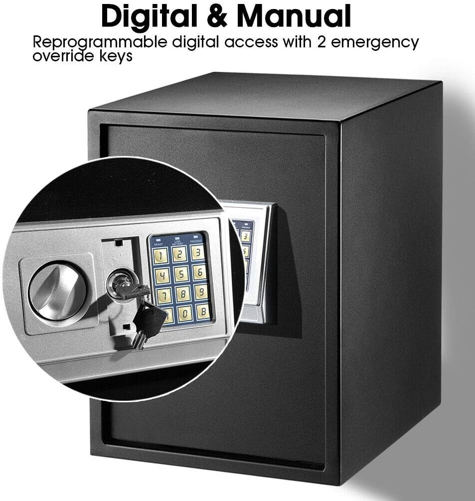 50L Electronic Safe Digital Security Box Home Office Cash Deposit Password image number 1