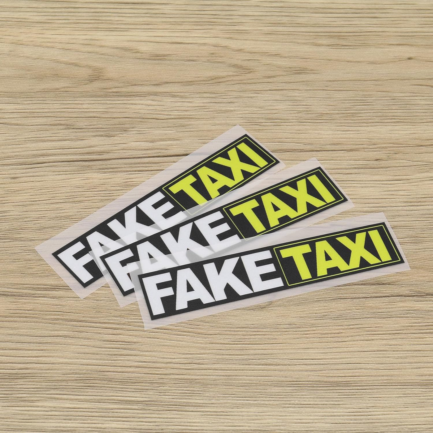 LT Easiyl 4Pcs Fake Taxi Sticker Car Sticker Waterproof Self Adhesive Sticker Cartoon Sticker Decoration for Caravan Car Bus Motorcycle Electric Car, White image number 5