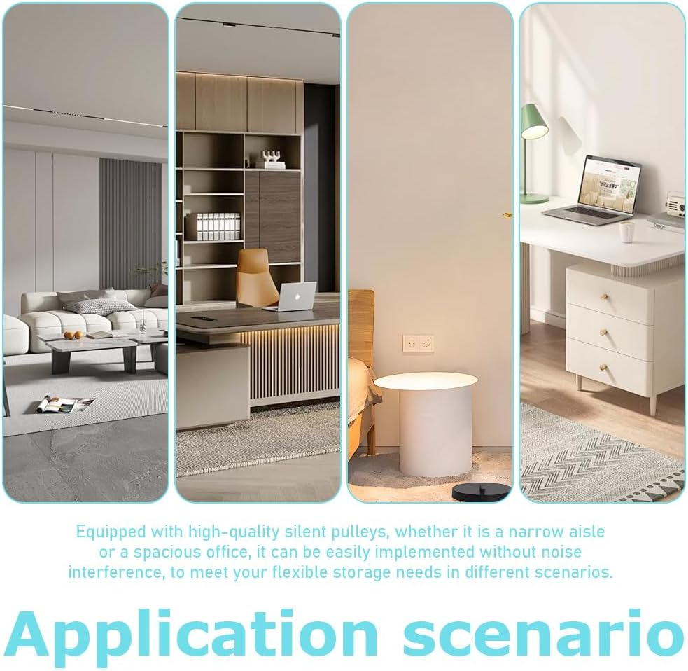 Trolley Mobile Shelving, 2 Tier Storage Rolling Cart, Multifunctional Organizer Utility Cart, Utility Storage Organizer, Mobiletrolley for Kitchen Bathroom Living Room, (52X26X53Cm, White) image number 3