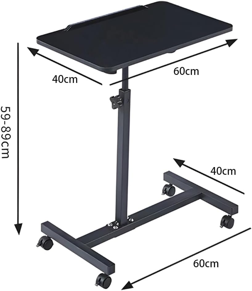 Height Adjustable Desk, Mobile Sofa Side Table, Durable & Space-Saving Bed Desk, Multi-Purpose Portable Laptop Table, Suitable for Home Office, Bedroom, Living Room ﻿