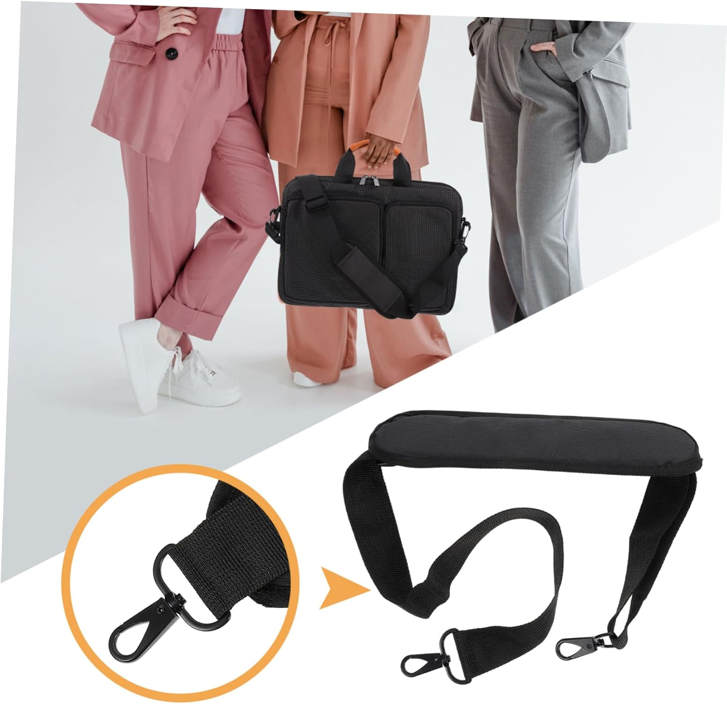 NUOBESTY Adjustable Computer Shoulder Strap Padded Support for Luggage and Work Bags Replacement Strap for Laptop and Traveling Accessories image number 1