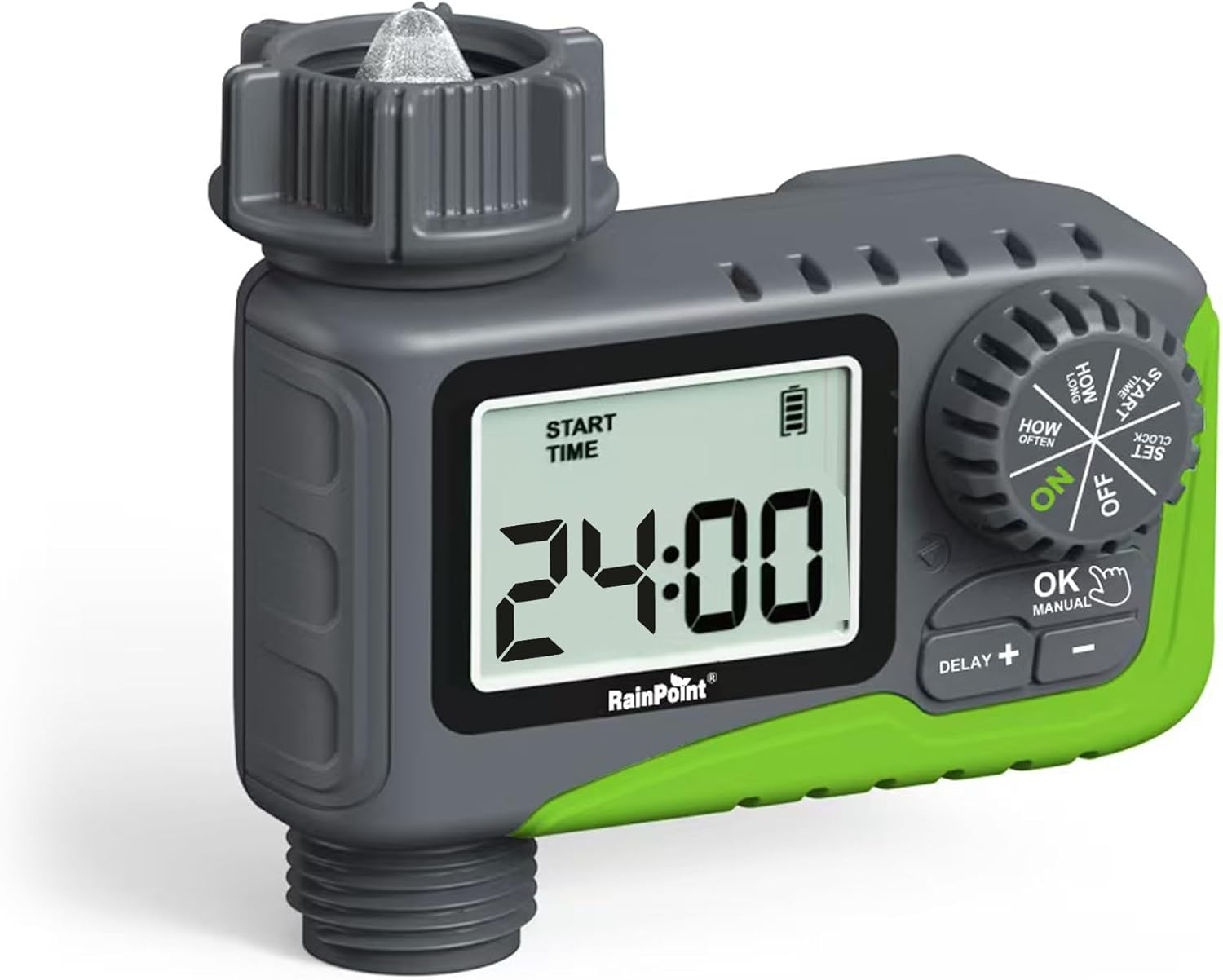 Tap Timer Outdoor, Programmable Water Timer for Garden Hose, Watering Timers with Rain Delay/Manual/Automatic Drip Irrigation and Lawn Watering System for Yard, 1 Outlet image number 6