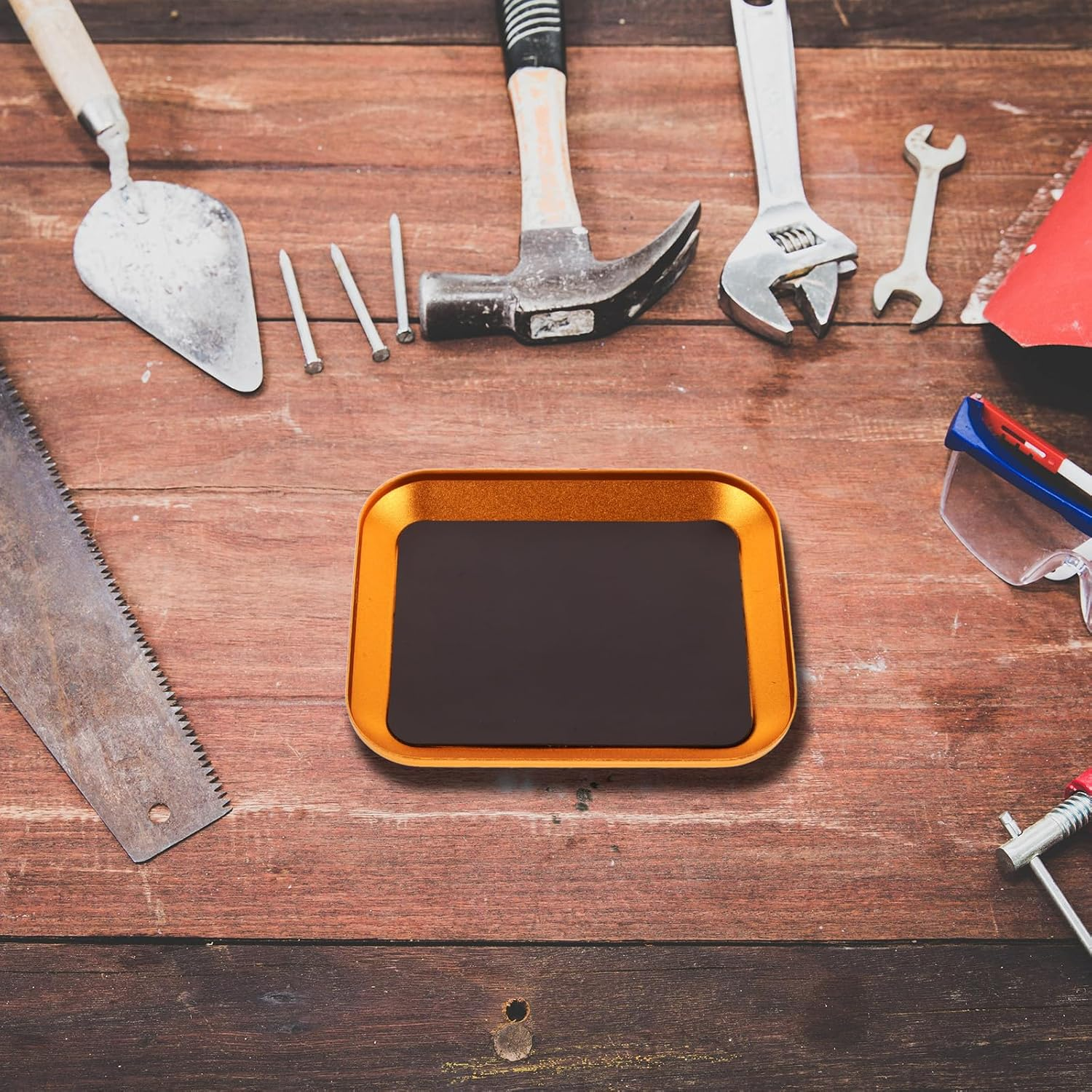 2 Pcs Aluminum Alloy RC Screw Tray, Golden Metal Parts Bowl for Model Airplane Repair, Nut and Gasket Storage Tool, Portable Screw Holder for Rc Repair Tool image number 3