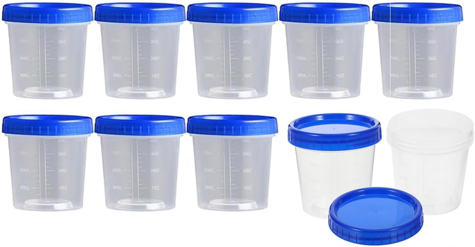 Roczential 10 Pack Salad Dressing Container, Small Containers with Lids, Leakproof Condiment Containers with Screw Lids, Reusable Stackable Plastic Dip Sauce Containers image number 3