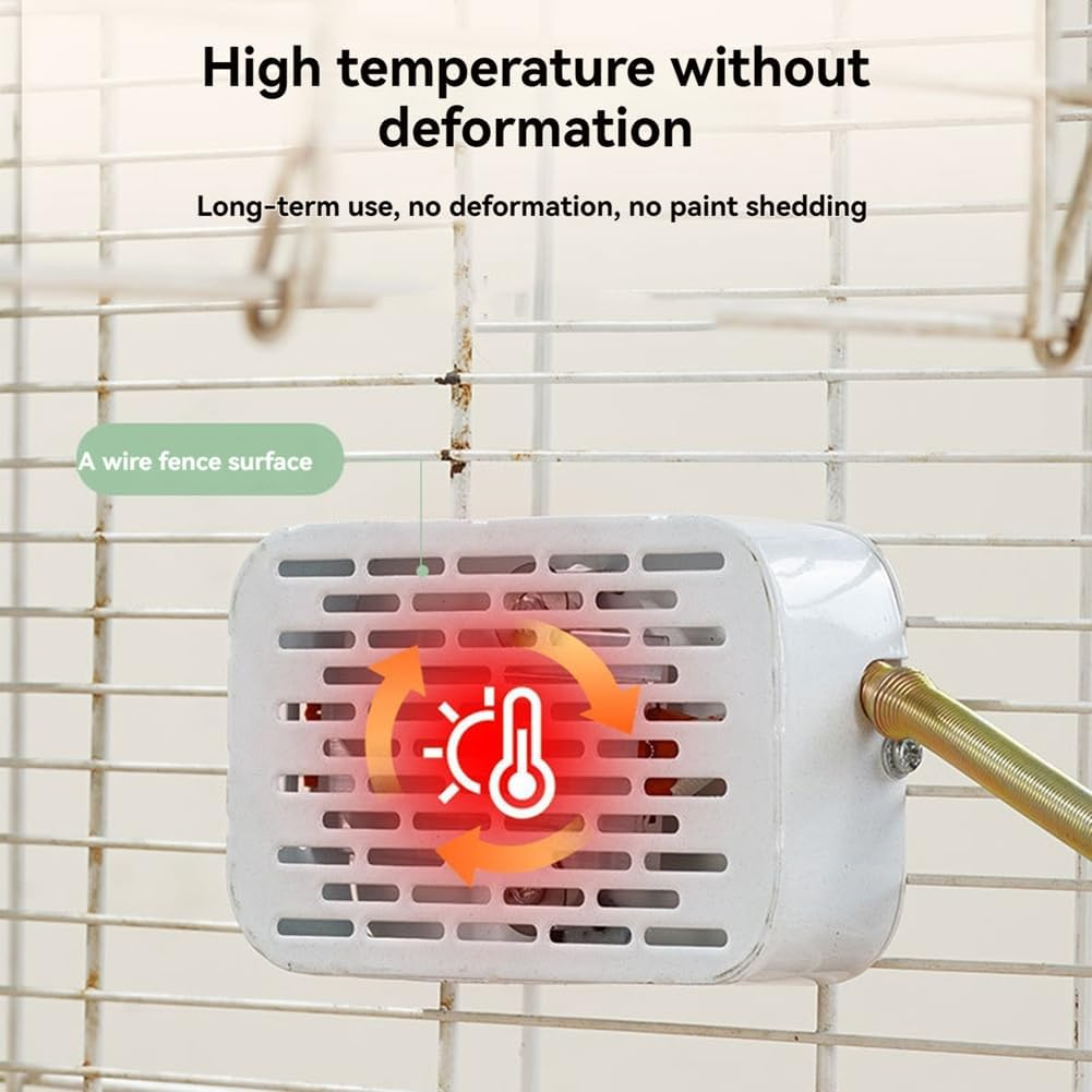 Byttlerom Bird Cage Heater Simulated Natural Environment Lighting Warming Heat Lamp anti Bite Warmer Light for Parrots Parrot image number 3