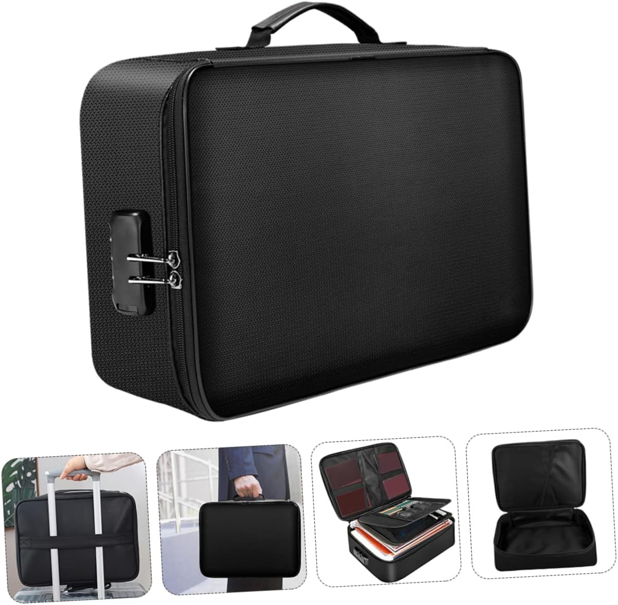 Yardenfun Fireproof Document Bag Organizer Fire Safe File Holder Document Storage Pouch image number 6