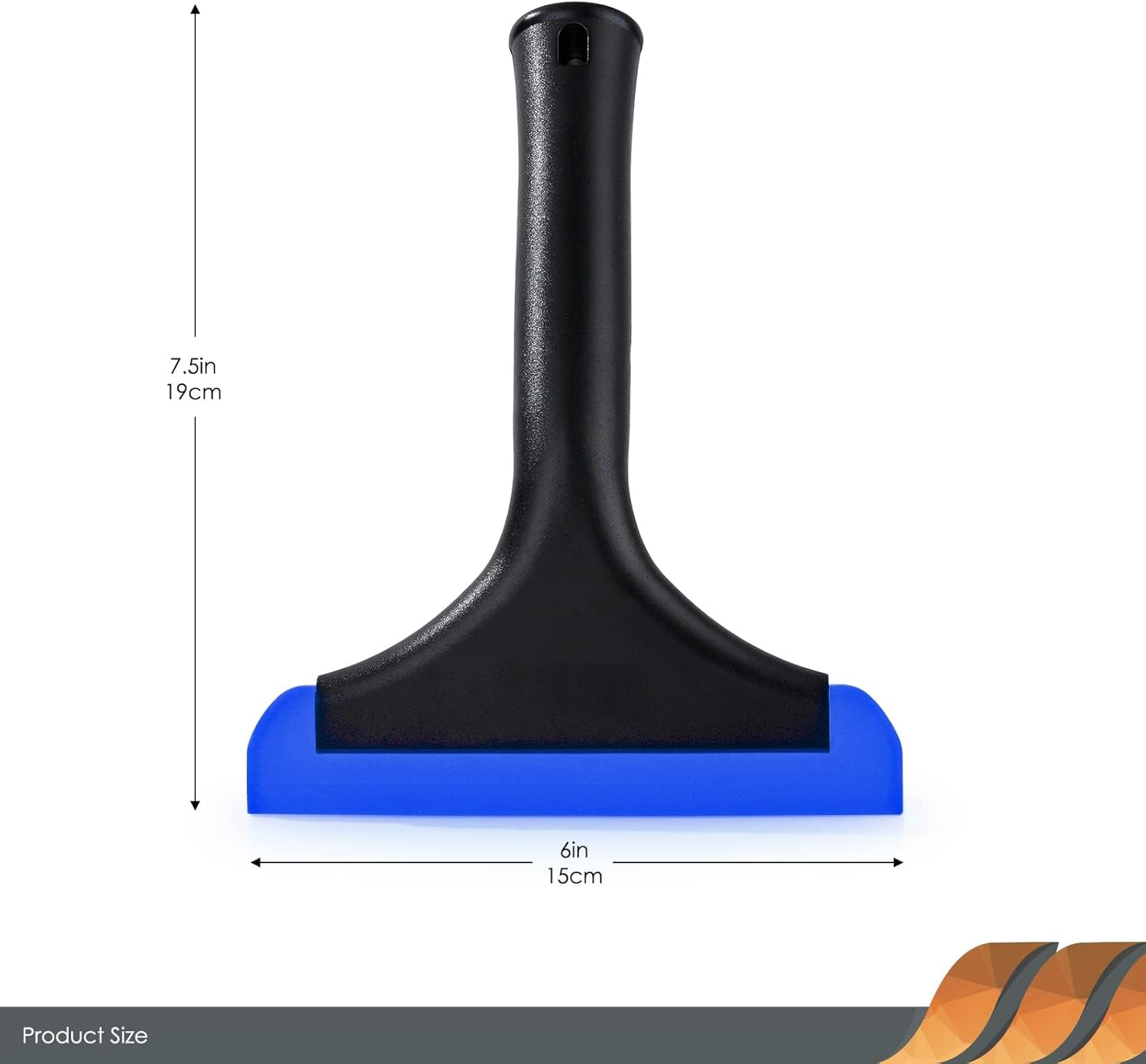 Silicone Window Squeegee Kit Flexible Shower Squeegee Window Cleaner Water Wiper Shower Scrapers Mini Squeegee for Car Mirror (Black+Blue)