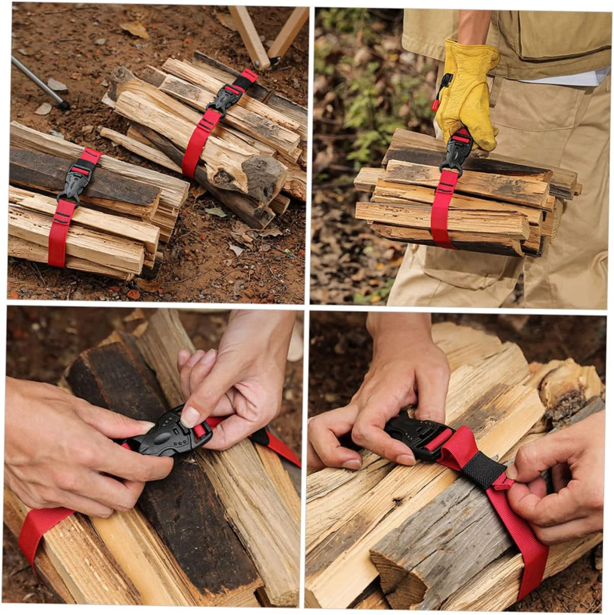 ROMISBABA 2Pcs Nylon Buckle Straps Camping Packing Tie Belts 1.5M Outdoor Adjustable Bundling Straps for Luggage Backpacks Travel Gear image number 6