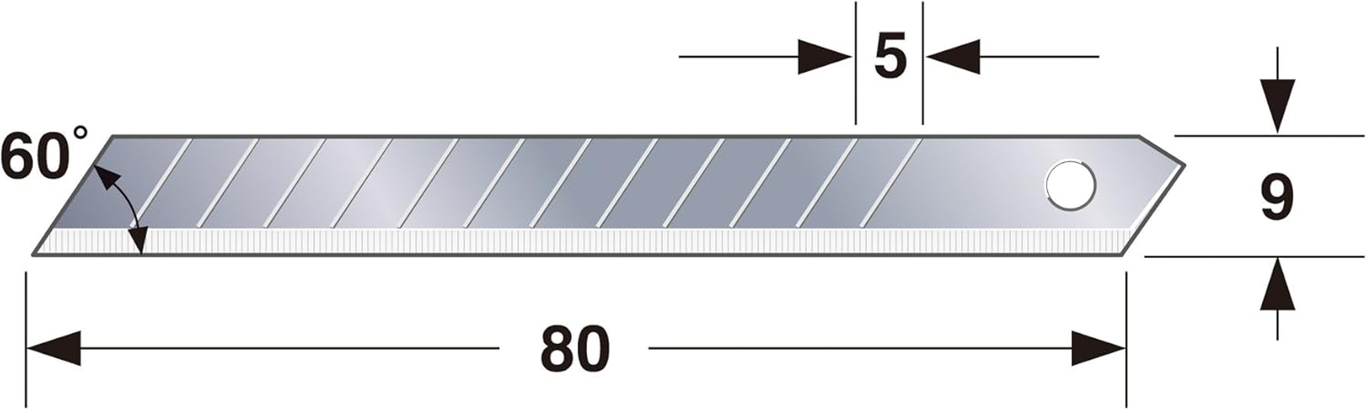 Tajima LB30-50H Spare Blades, Silver, 9 Mm, Set of 50 Pieces