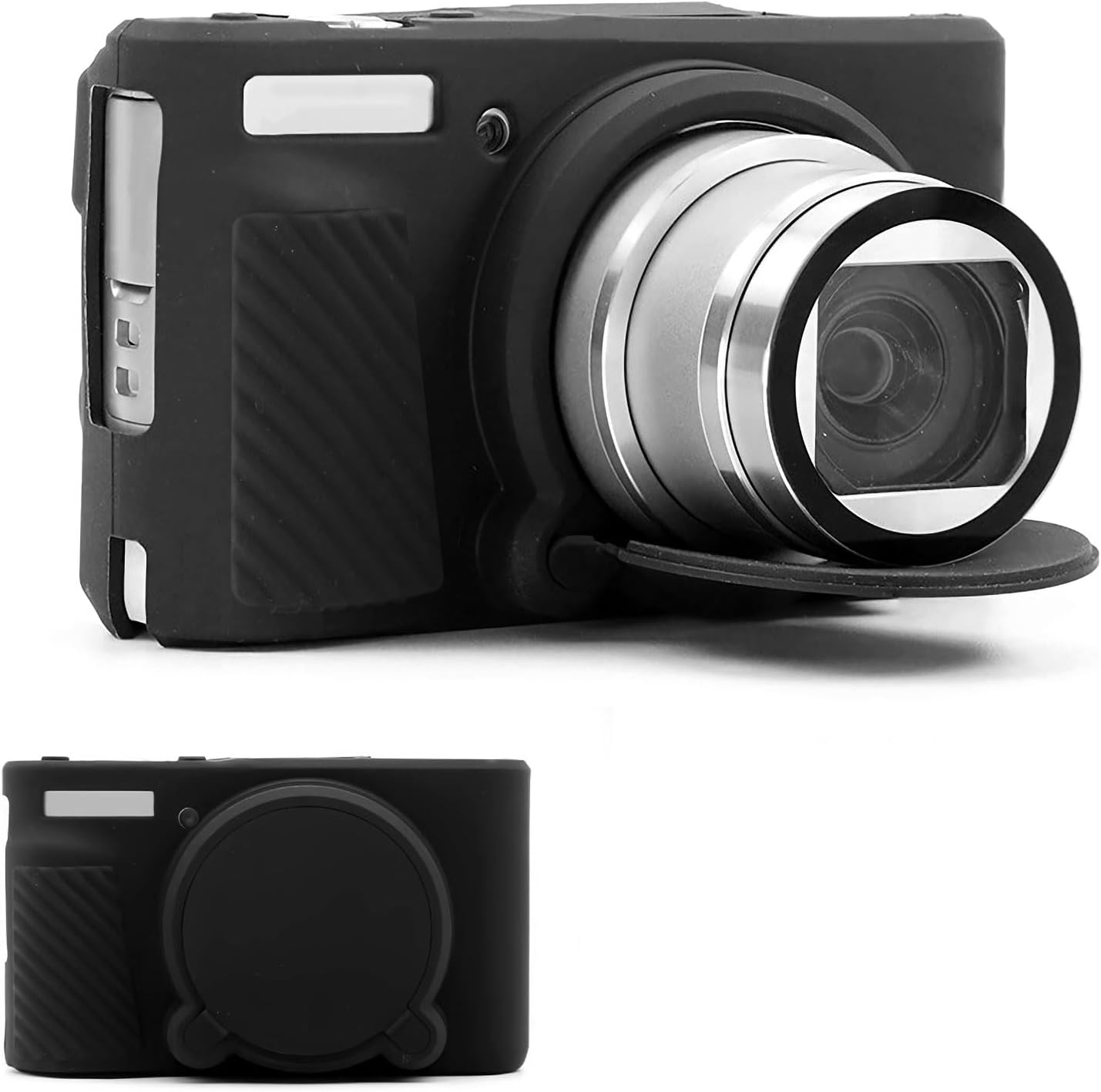 For Canon SX740 Hs Case, for Canon Powershot SX740 Hs Case, Powershot Camera Protective Cover for SX730/740 with Removable Lens Cover, Soft Silicone Protective with 740/730(Black) image number 4