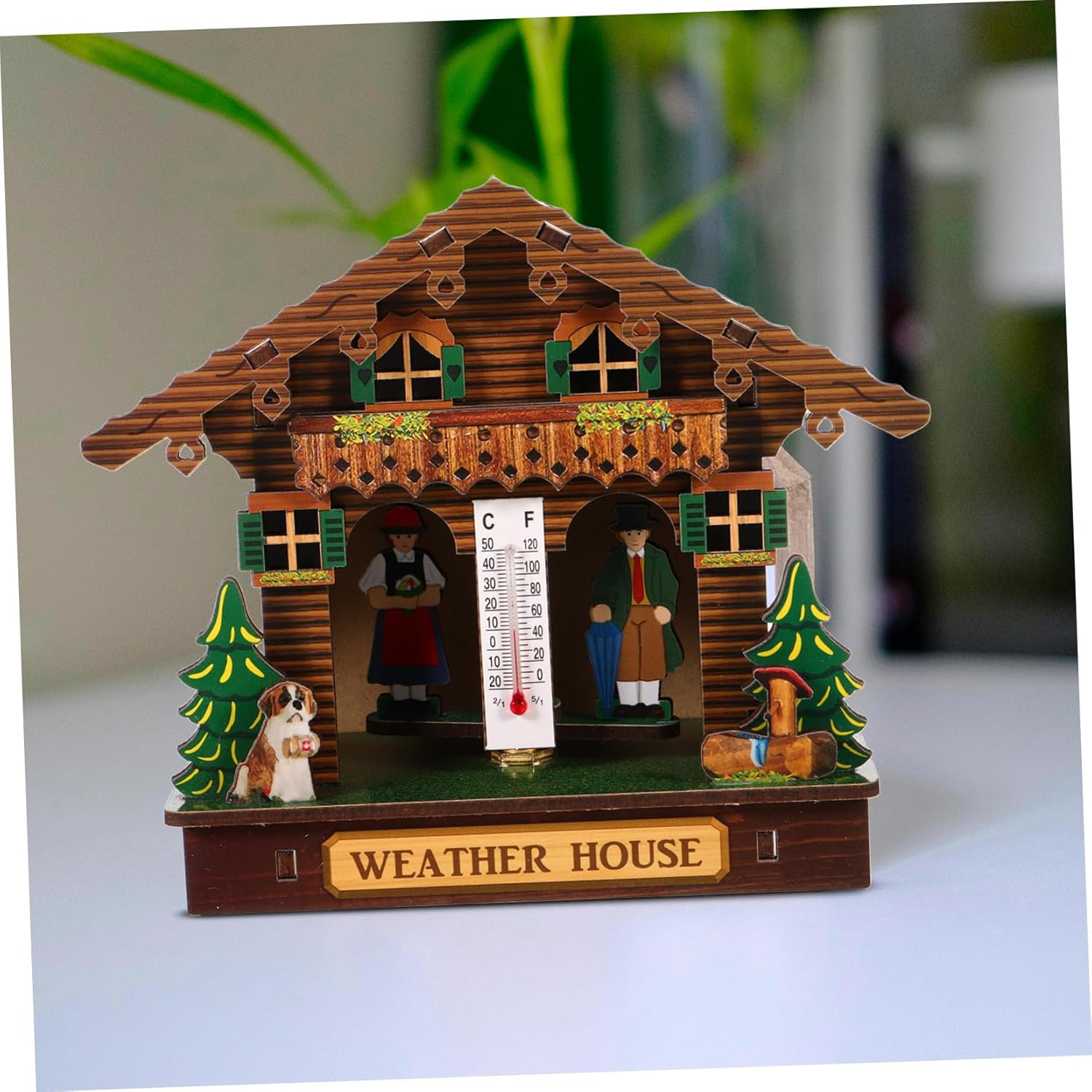 UKCOCO Wall Mounted Weather Station Indoor Climate Gauge Thermometer Hygrometer and Barometer for Accurate Temperature and Humidity Monitoring in Home and Garden image number 1