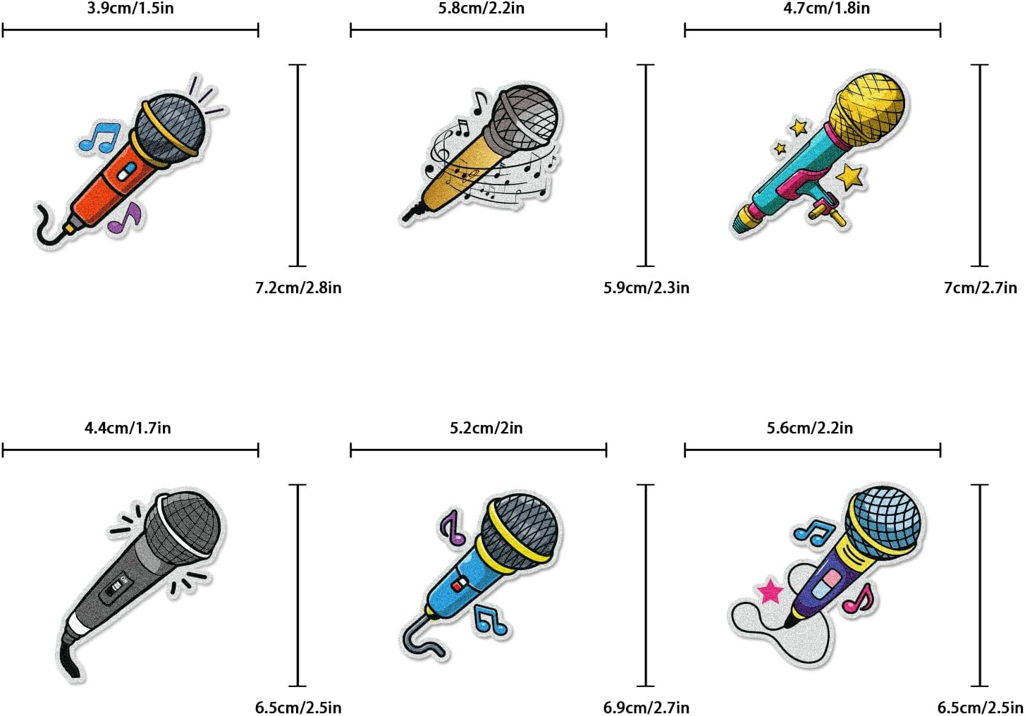 18Pcs Microphone Happy Birthday Cupcake Toppers Host Music Cake Decor Karaoke Musical Cupcake Picks Baby Shower Kids Birthday Party Cake Decorations Supplies image number 2