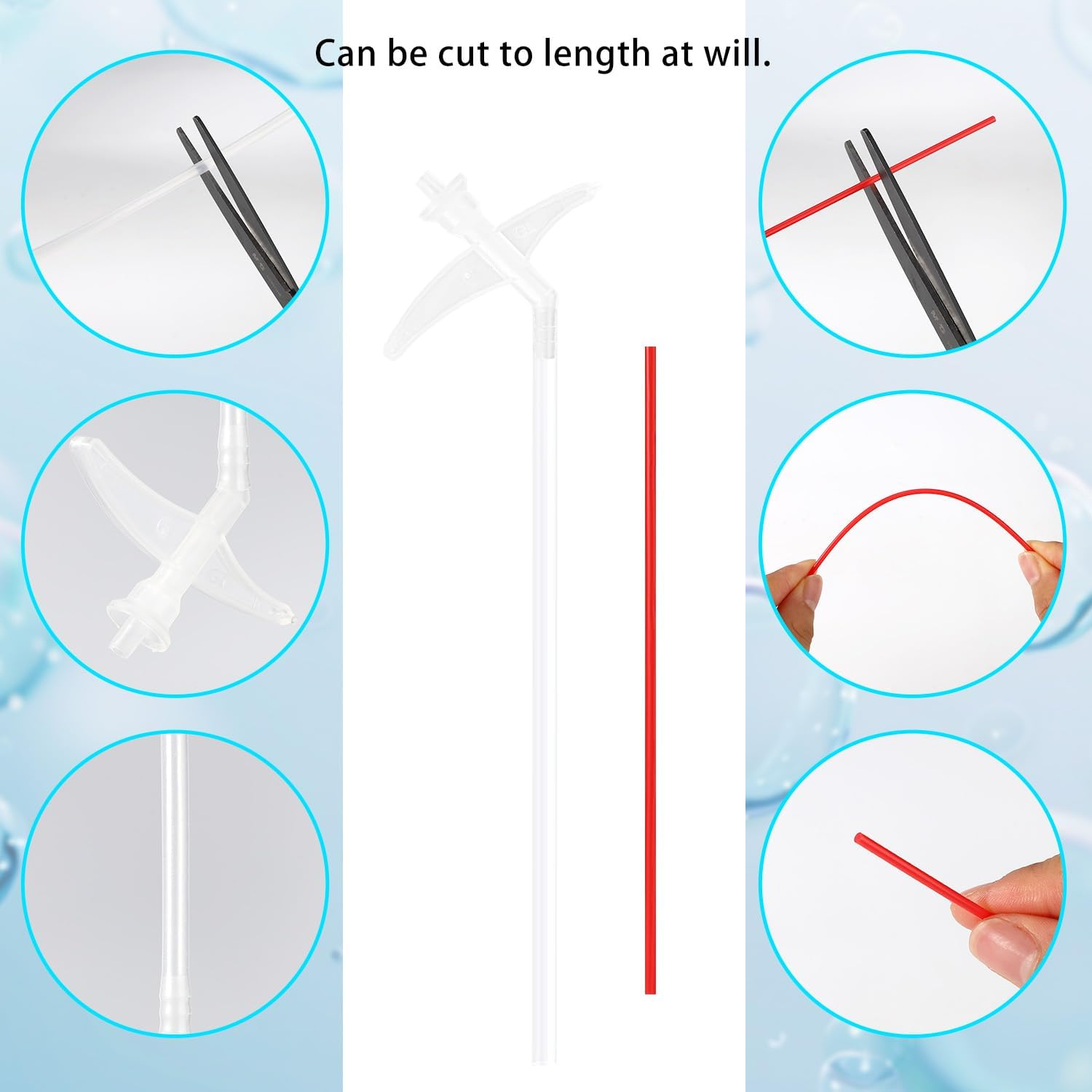 50Pcs Spray Can Replacement Straws with 30Pcs Foam Nozzles, 4.7 Inch Extension Tubes for Aerosol Spray Nozzles Plastic Straws for Paint Lubricant Cleaner Foam in Narrow Spaces image number 3