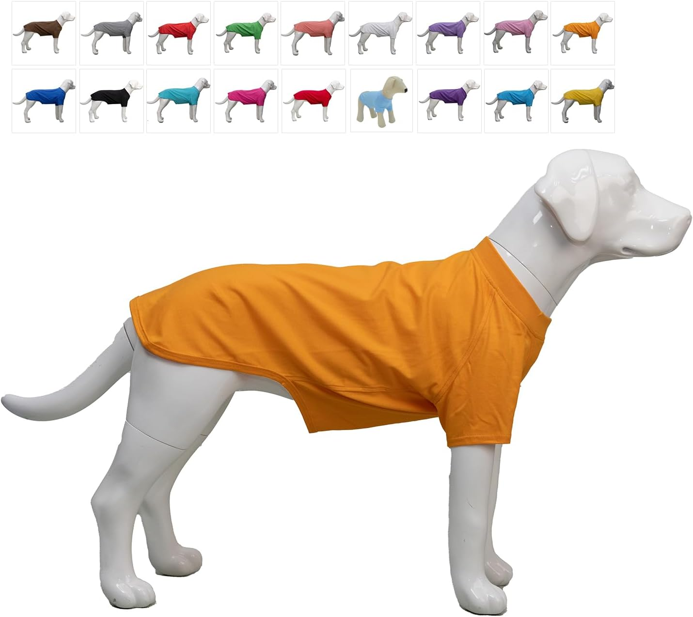 Lovelonglong Bulldog Clothes Dog Clothing Blank T-Shirt Tee Shirts for French Bulldog English Bulldog American Pit Bull Pugs 100% Cotton Skin Care Orange B-M image number 5