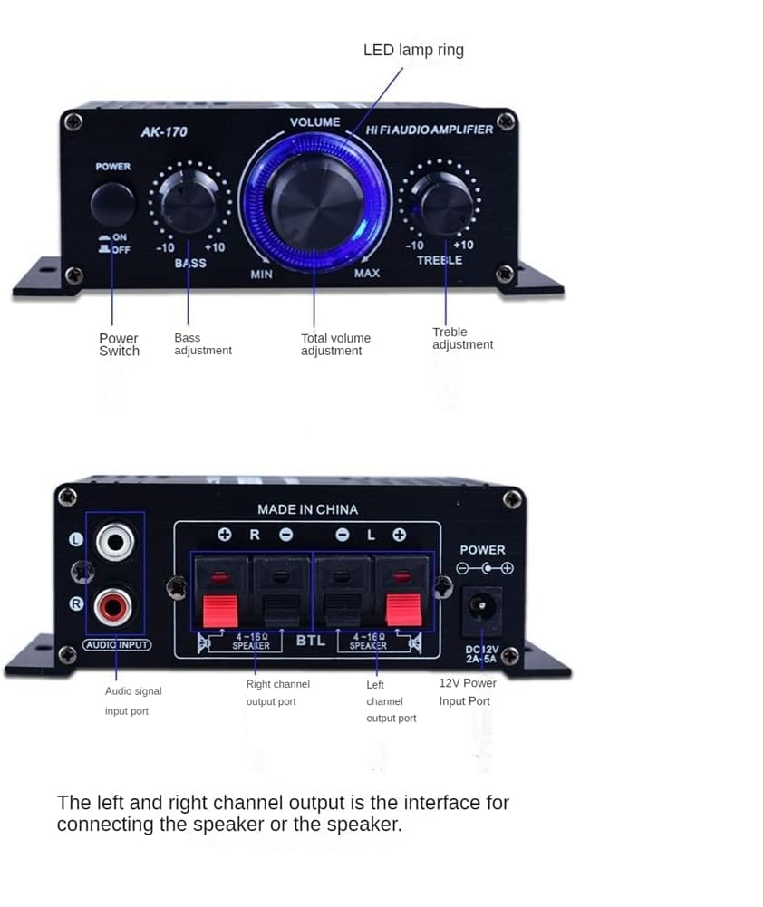 Aribrnten Power Amplifier Fm Radio Mini Amplifier 400W Hifi Mini Hifi Audio Power Amplifier Audio Amplifier Ak170 Audio Amplifier image number 1