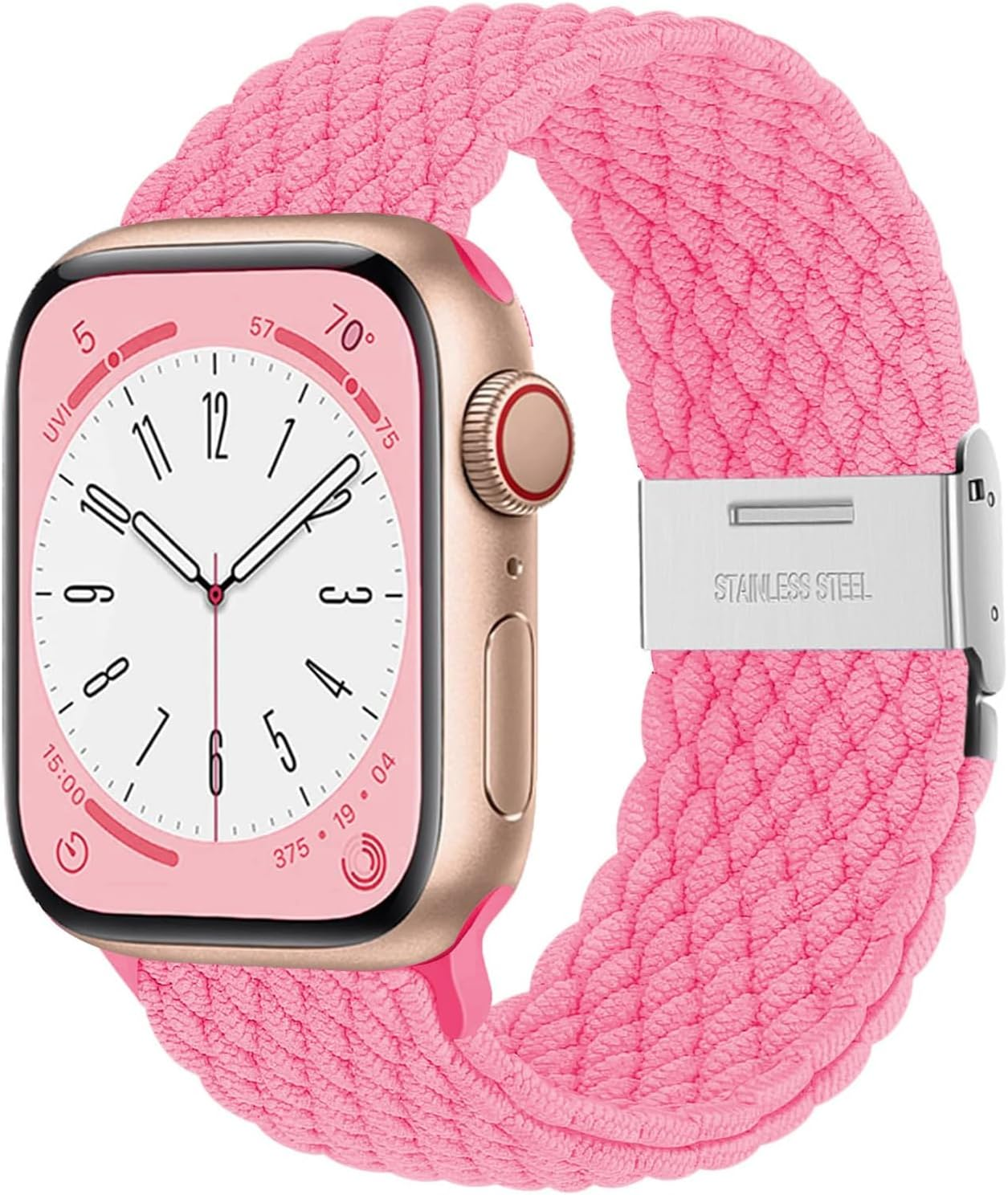 Braided for Apple Watch Band 40Mm 44Mm 45Mm 46Mm 41Mm 49Mm Iwatch Bands 42Mm 38Mm Women Men,Nylon Strap Stretchy Elastic Sport Loop Wristband for Apple Watch Series 11/10/9/Ultra 3/2/SE 3/2/8/7/6/5/4 image number 6