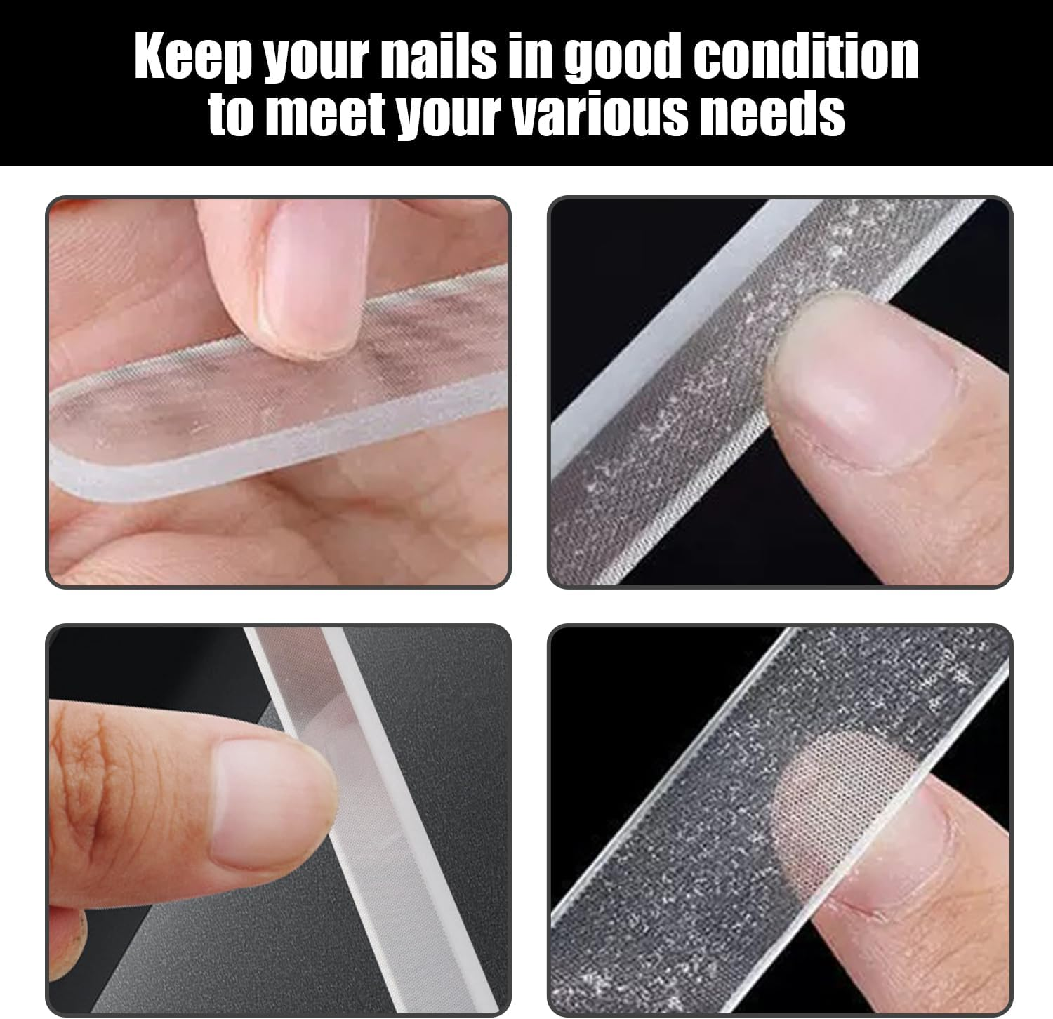 4-Piece Nail File with 4 Piece Storage Box, Nail Polishing Tools, Nail Art Tools, Nail Care Tools