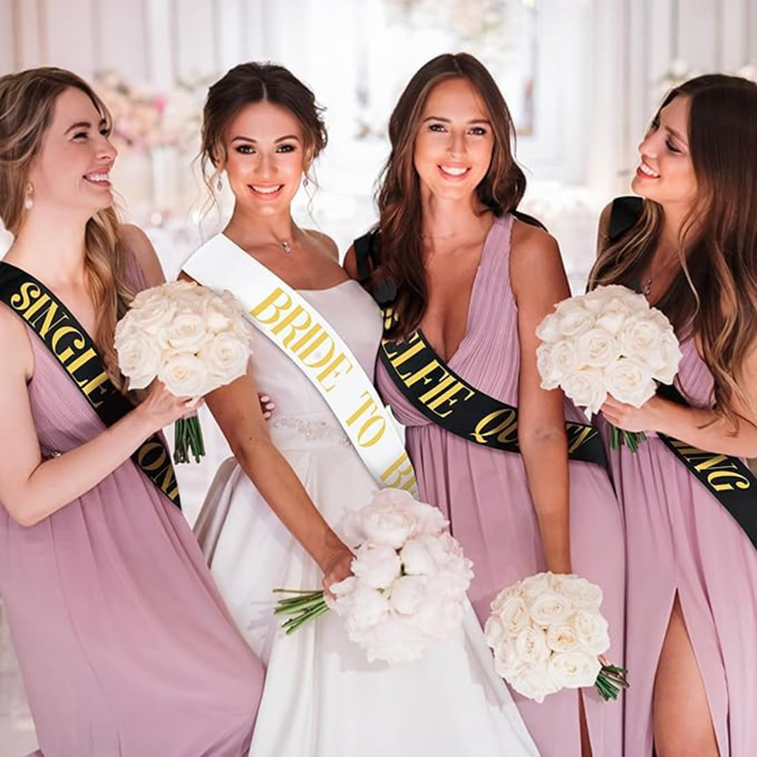 Bachelorette Party Sashes, 18 Pack Bride Tribe Funny Bridesmaid Sash Set, Bride to Be Sash Team Bride Sash for Bachelorette Hen Party and Bridal Shower Engagement Wedding Party image number 2