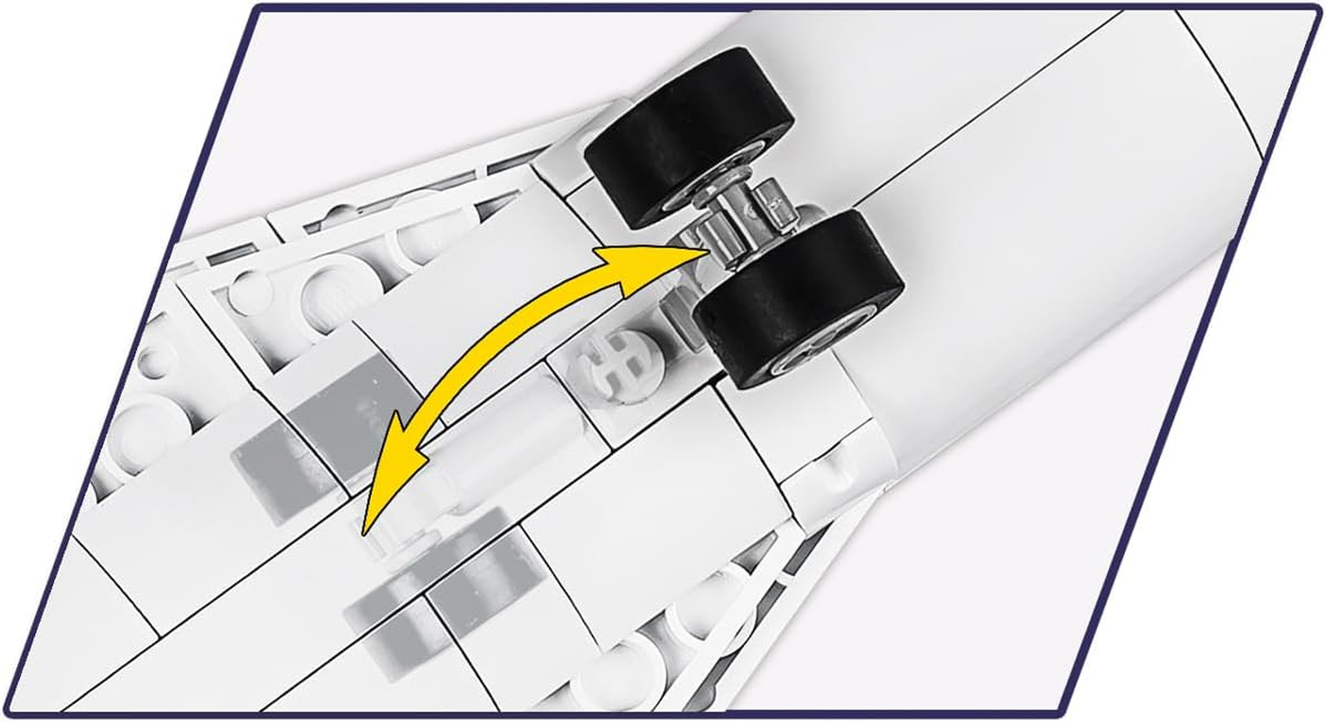 Cobi 1:95 Scale Historical Collection World War II Brooklands Museum G-BBDG Concorde Turbojet Plane 450-Pieces Building Block Kit