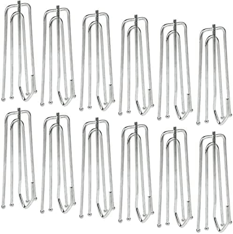 Umbrella Concepts 60Pcs 304 Stainless Steel Curtain Drapery Pleat Hooks 4 Prongs Pinch Pleat Clips Hooks image number 1