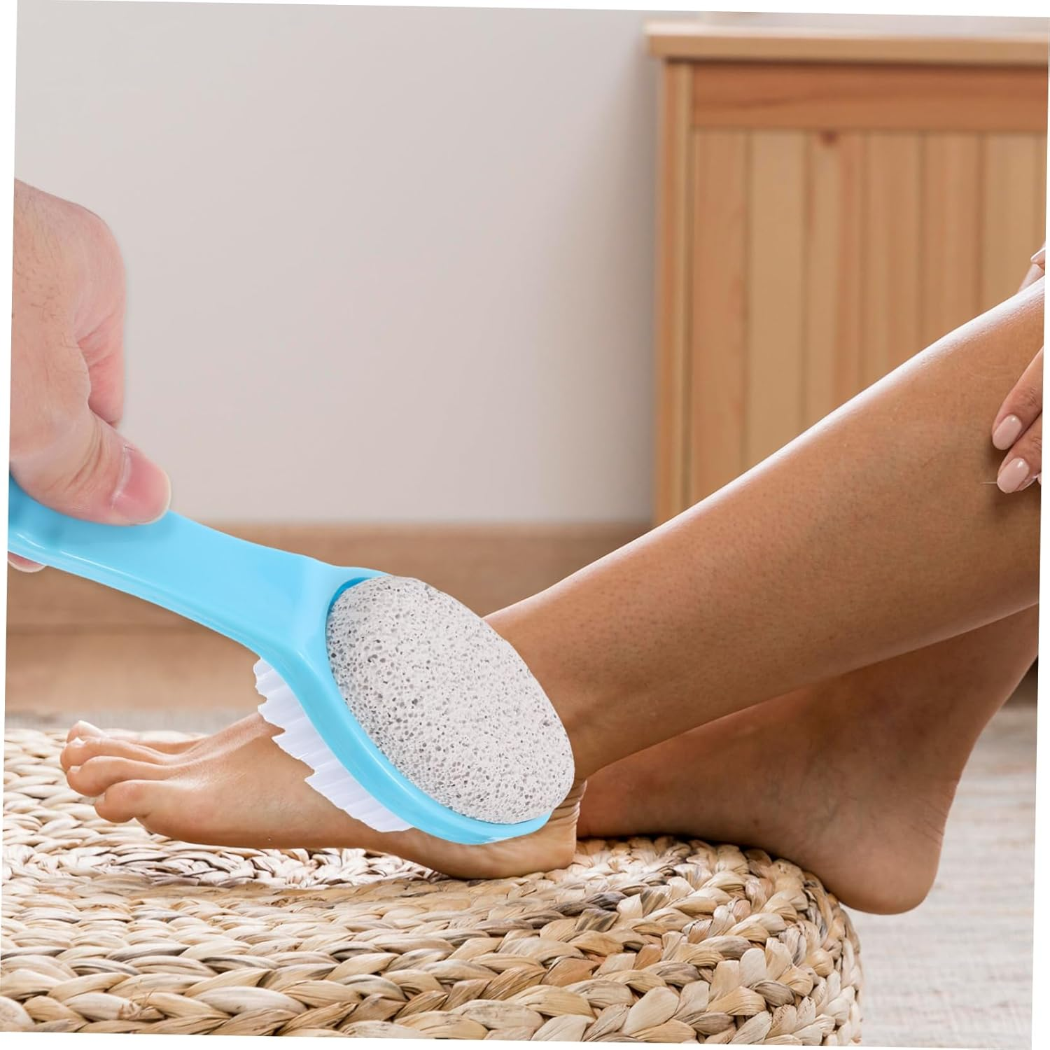 WOONEKY Foot Scrubbing Brush Foot Dead Skin Brush Portable Foot Exfoliator Brush Foot Scrubber Brush Pumice image number 4