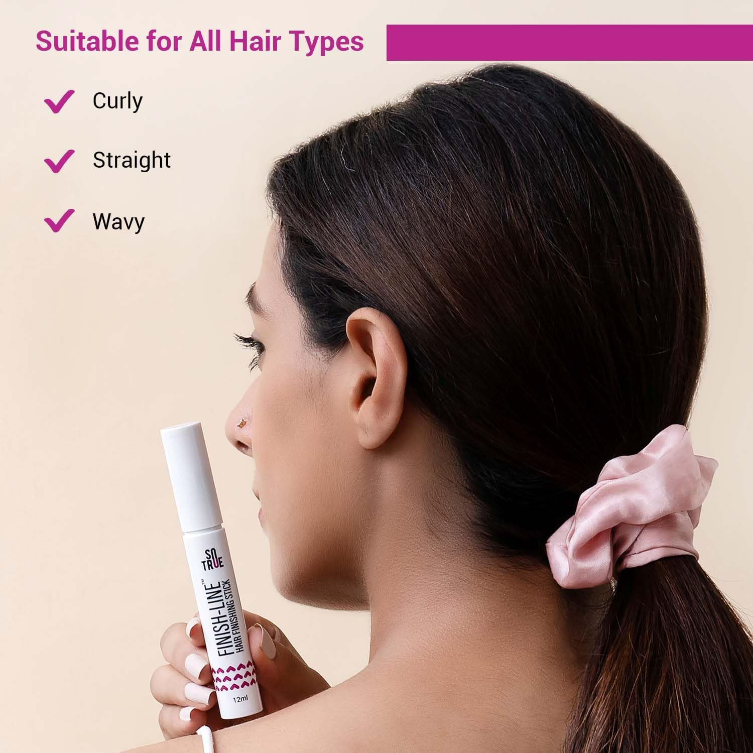 Sotrue Finish Line Hair Finishing Stick for Women 12Ml anti Flyaway for Smooth, Non-Greasy, and Non-Oily Look for All Hair Types image number 2