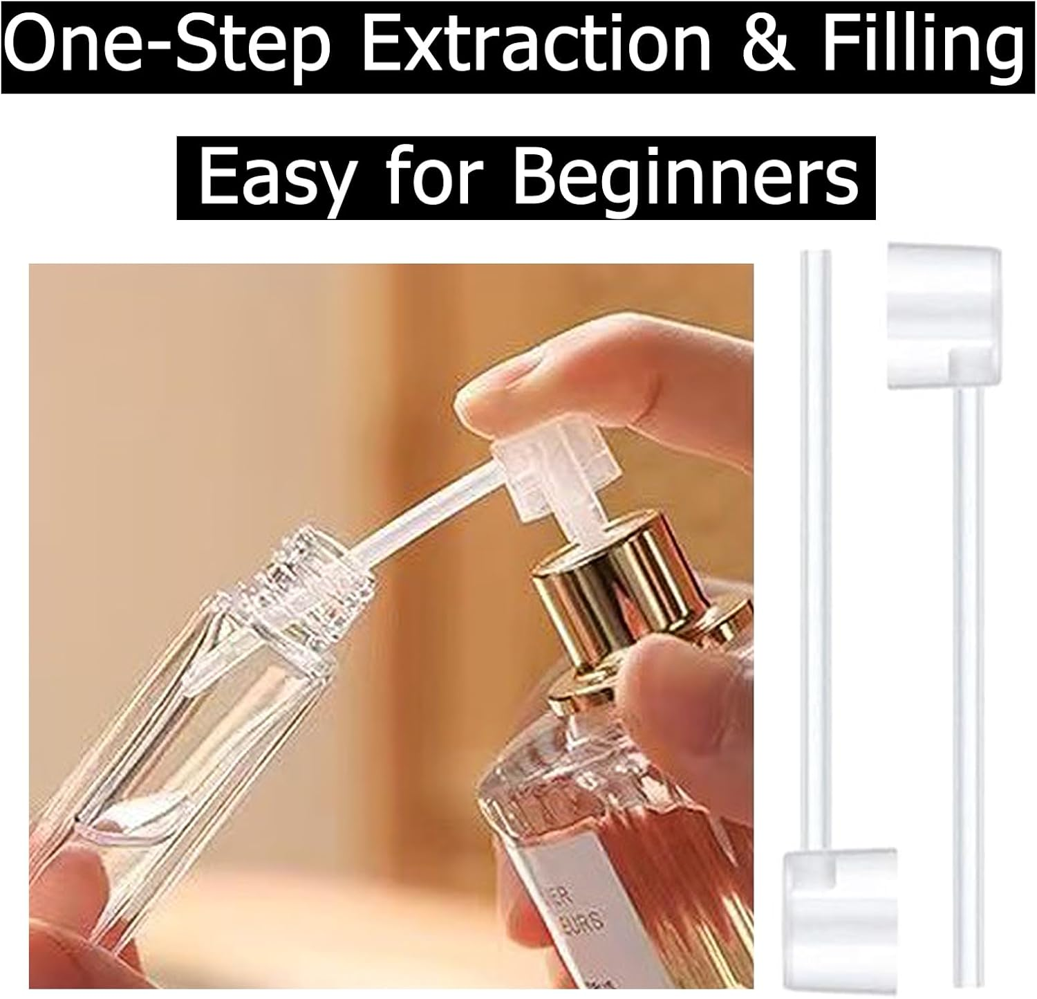 Perfume Dispenser Pump 40PCS - Reusable Travel Refill Kit with Leak-Proof Atomizer Spray Bottles, Plastic Syringe Extractor for Perfume Sample & Transfer image number 5