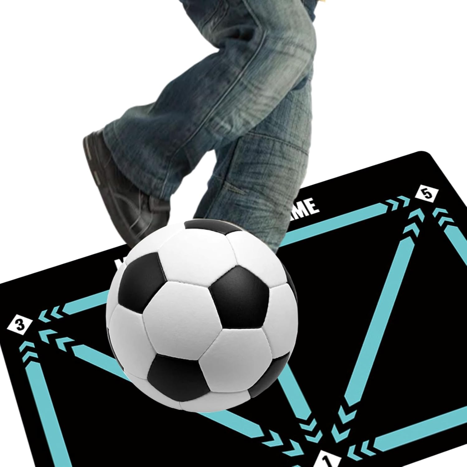 Tomtary Football Training Mat, Non-Slip Shock Mastery Mat, Large, Black image number 3