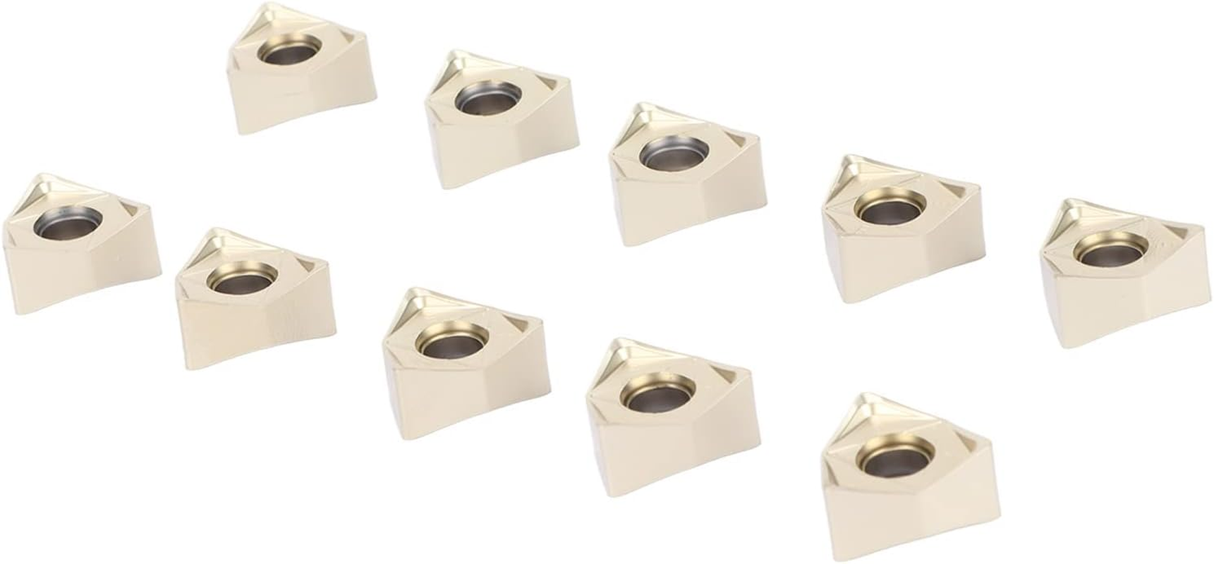 10 Pcs Indexable Carbide Inserts Silver Coated Lathe Turning Blades Wear High Precise Insert Cutter