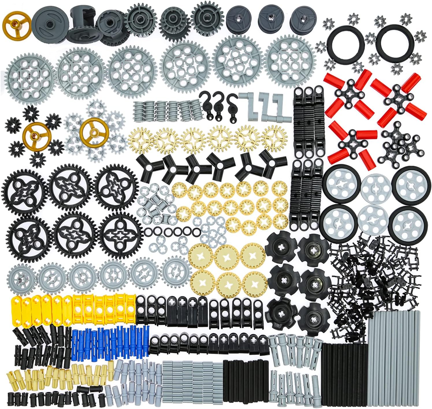 398 Technic Parts Group EV3 Replacement Building Block Parts Regular-Sized Mechanical Parts Include Gear,Axle,Tooth Gear. image number 4