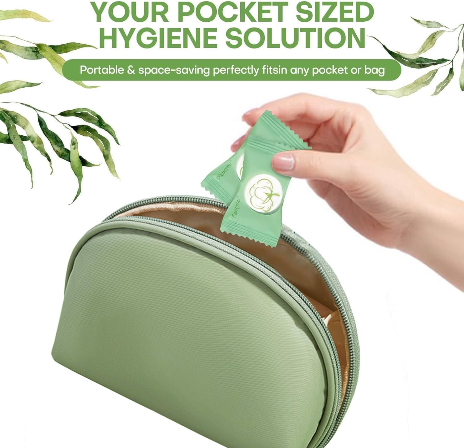 Compressed Towel Tablets for Travel 100 Pcs, Thicken 100% Cotton Disposable Face Towel Individually Wrapped, Compact Portable Mini Reusable Clean Washcloths for Camping Gym Home Beauty(Green)