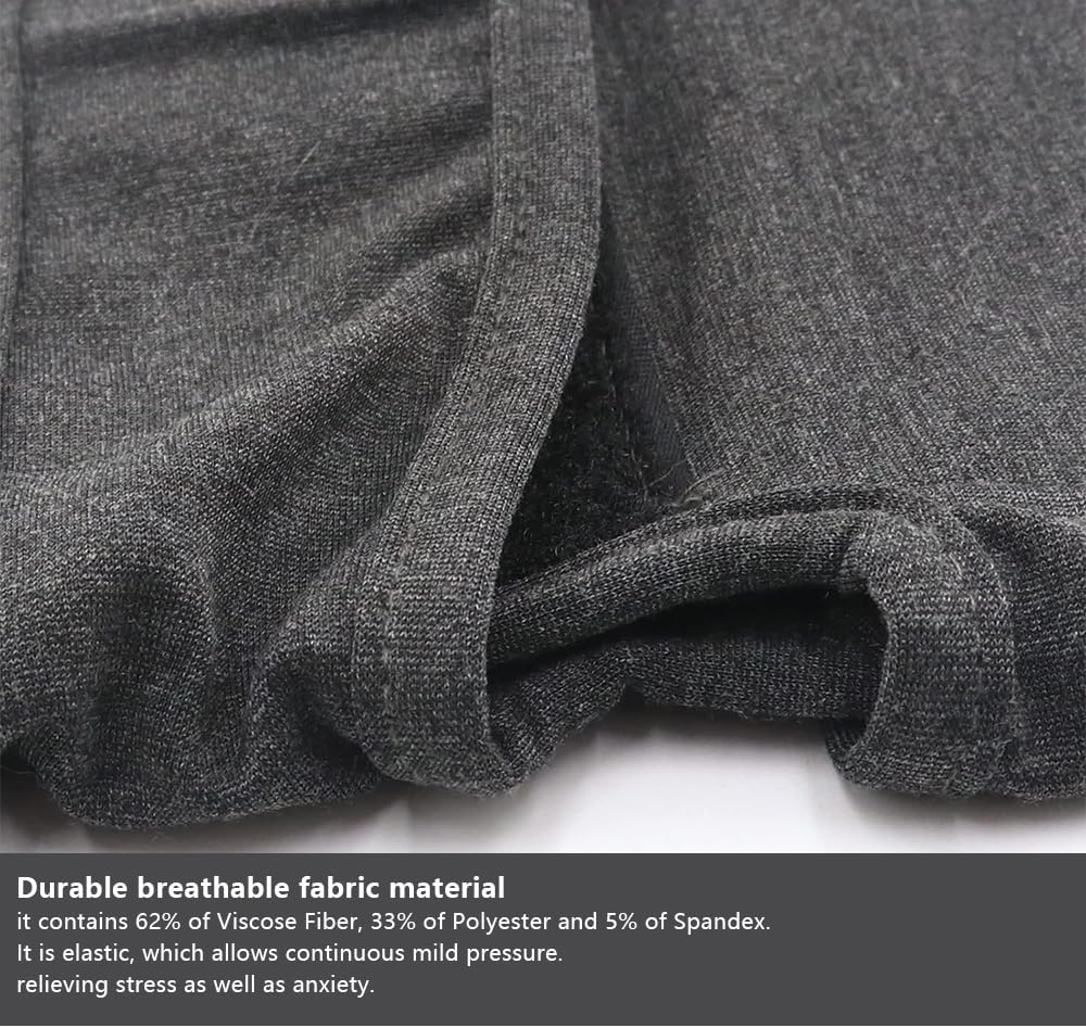 HYAVIA Dog Anxiety Jacket &ndash; Skin-Friendly Calming Shirt for Thunder, Fireworks & Separation, Adjustable Anti-Anxiety Vest for Dogs (Dark Gray), No Medicine Needed image number 3