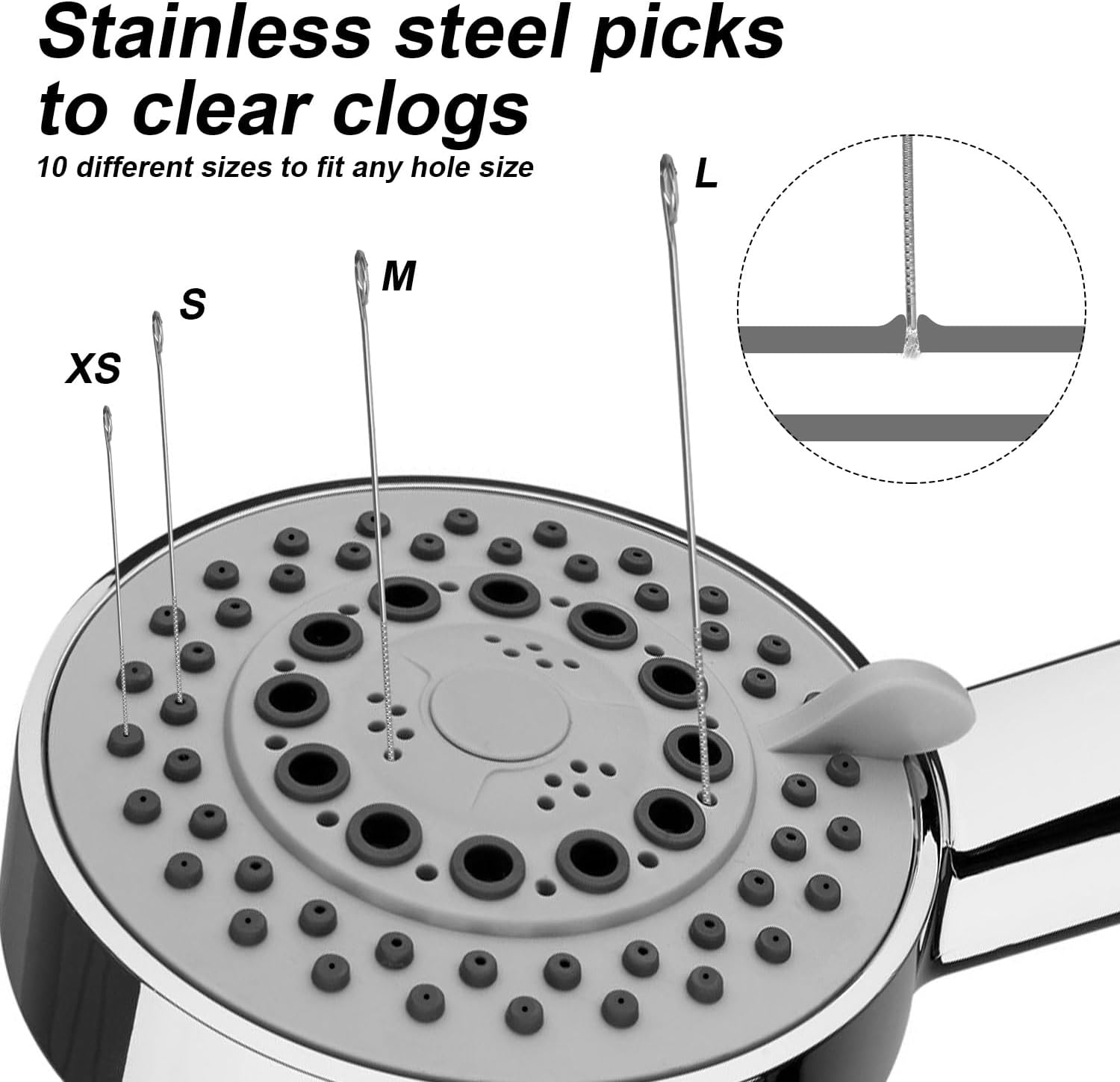 20-Pack Shower Head Cleaner Kit, Multifunctional Anti-Clogging Shower Nozzle Cleaning Brushes & Picks for Small Holes Gaps Window Faucets Bathroom Home image number 6