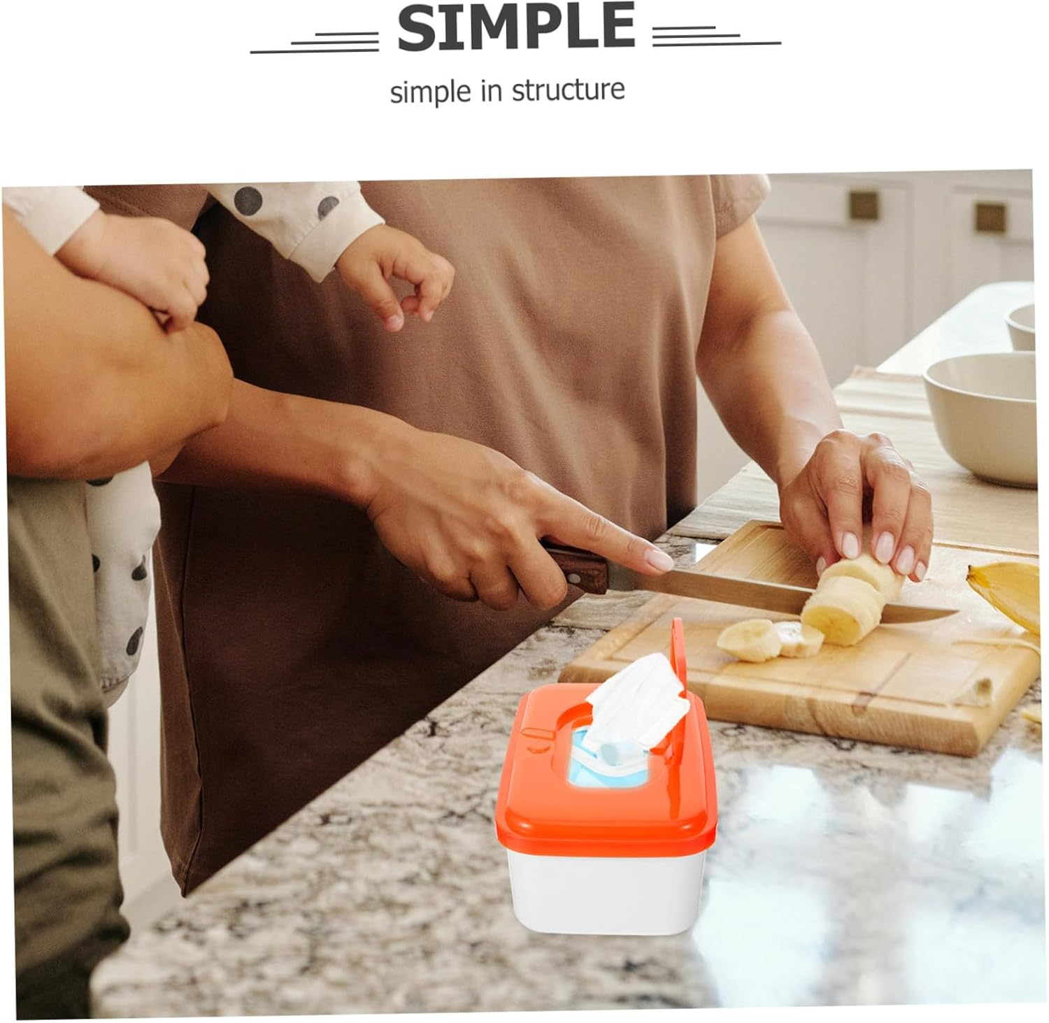 2Pcs Portable Baby Wipes Box Pp Material Reusable Wet Tissue Holder Cover for Travel and Diaper Changes Random Color image number 5